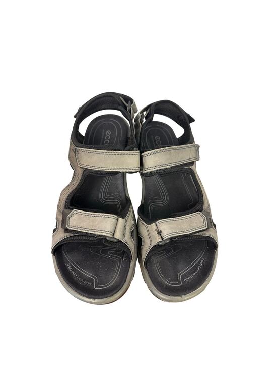 Ecco Offroad Lite sandals gray leather adjustable hook-and-loop straps 47/ 13 main image 4